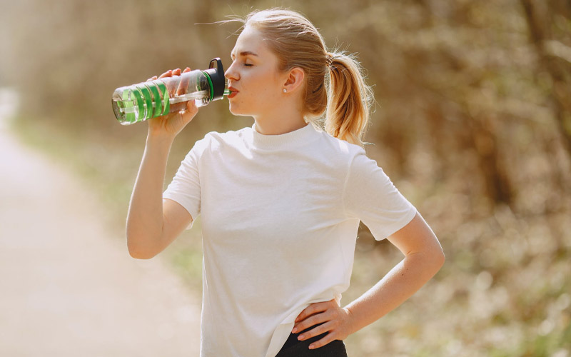 Drink at least 400 ml of water